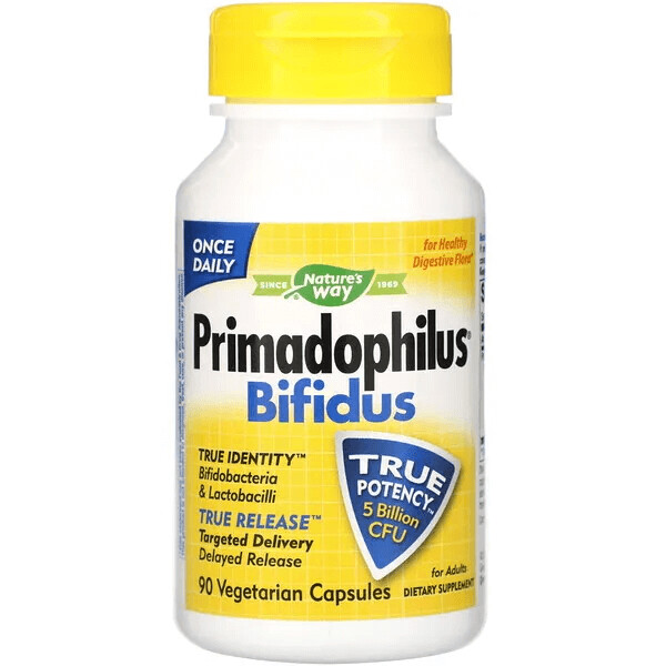 

Пробиотик для взрослых Primadophilus Bifidus Nature's Way, 90 капсул