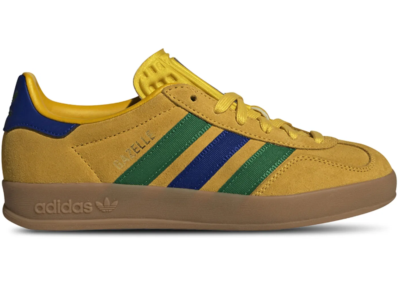 Детские кроссовки Lifestyle Adidas Gazelle Indoor, EQT Yellow / Collegiate Royal / Green