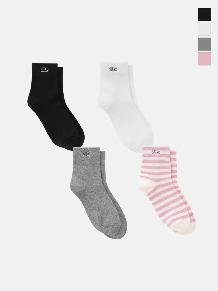 Носки женские LACOSTE Basic Pique, белые