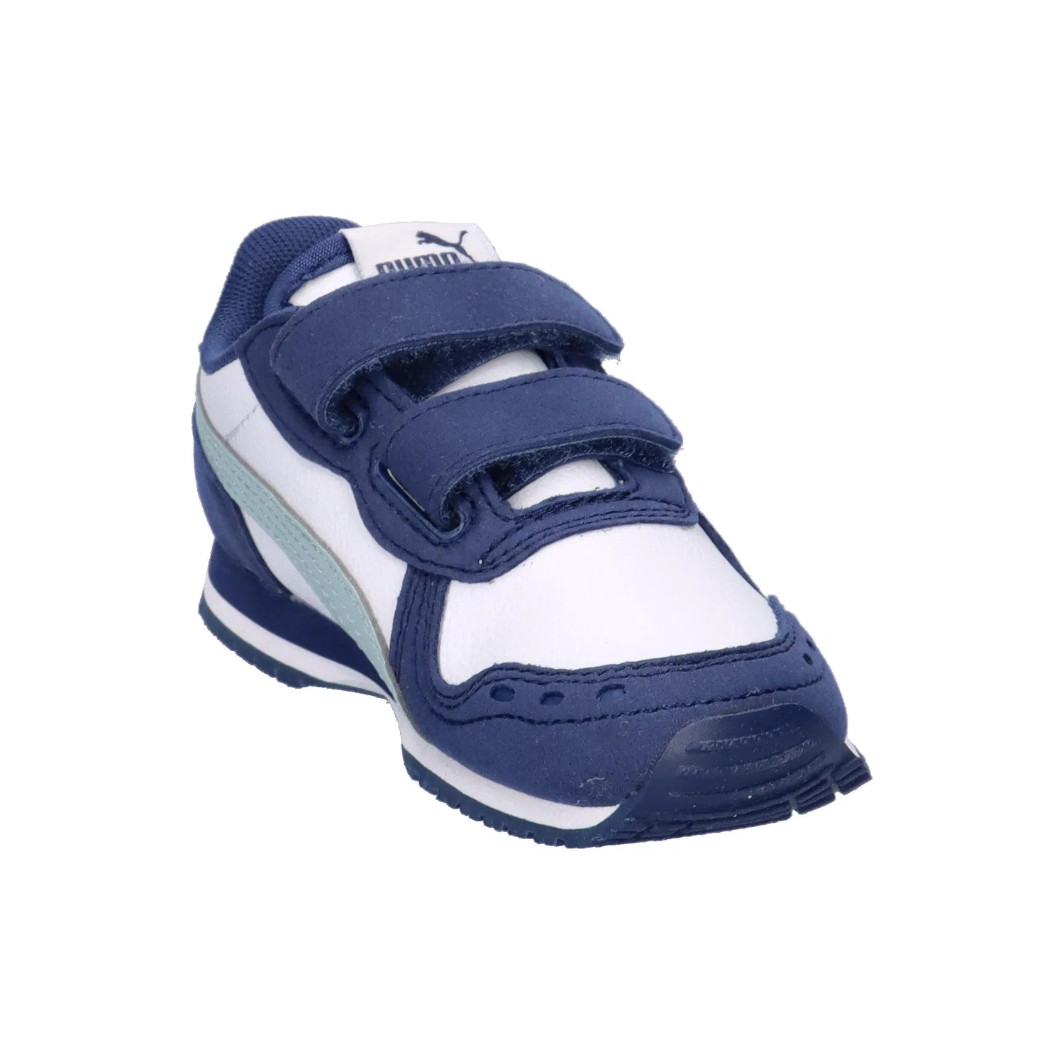 Детские кроссовки с ретро-дизайном Cabana Racer Puma, Weiss Navyblau Pastellblau — фото 2