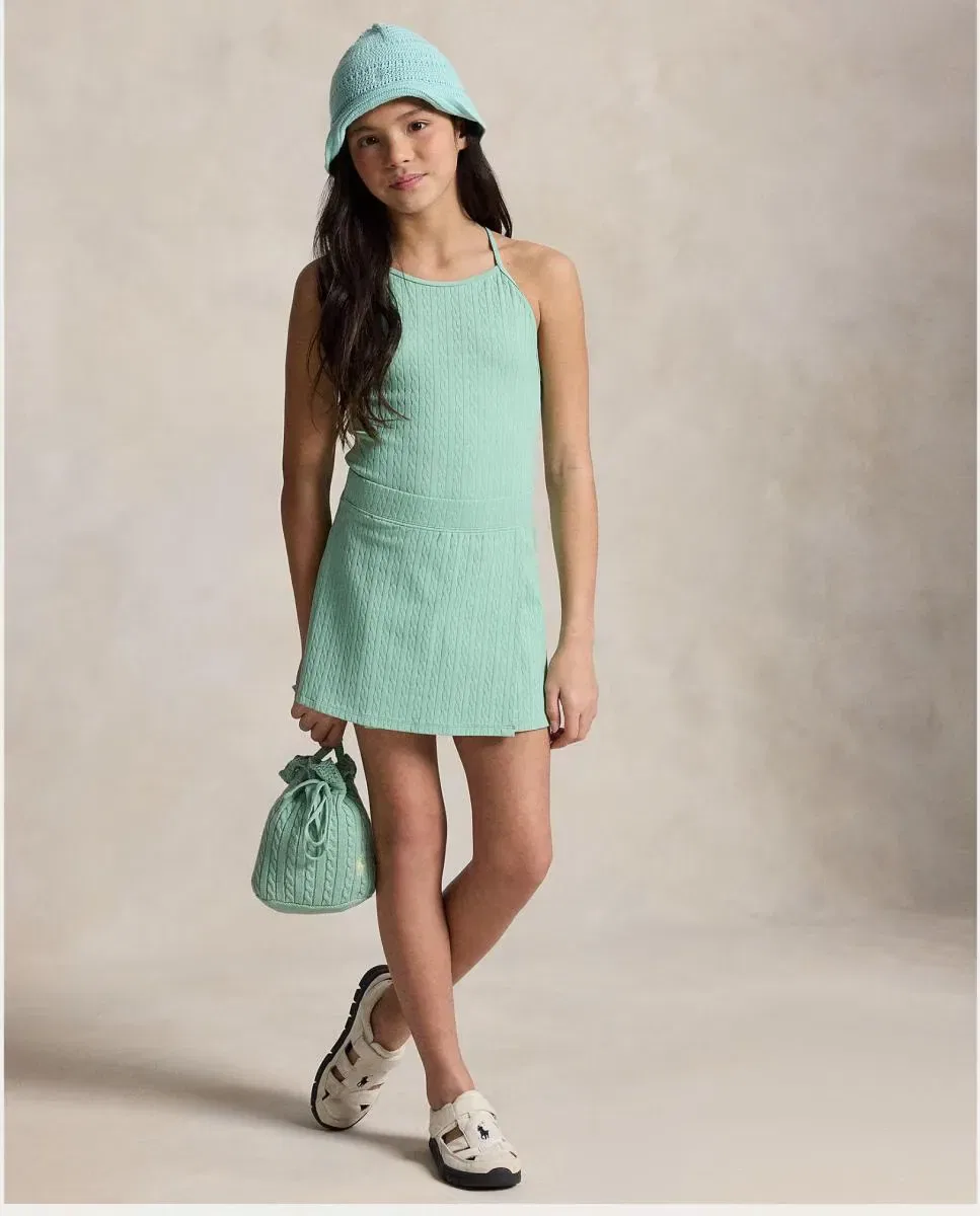 Детский купальник для девочек с принтом Caballo Polo Ralph Lauren, Verde Anticuario