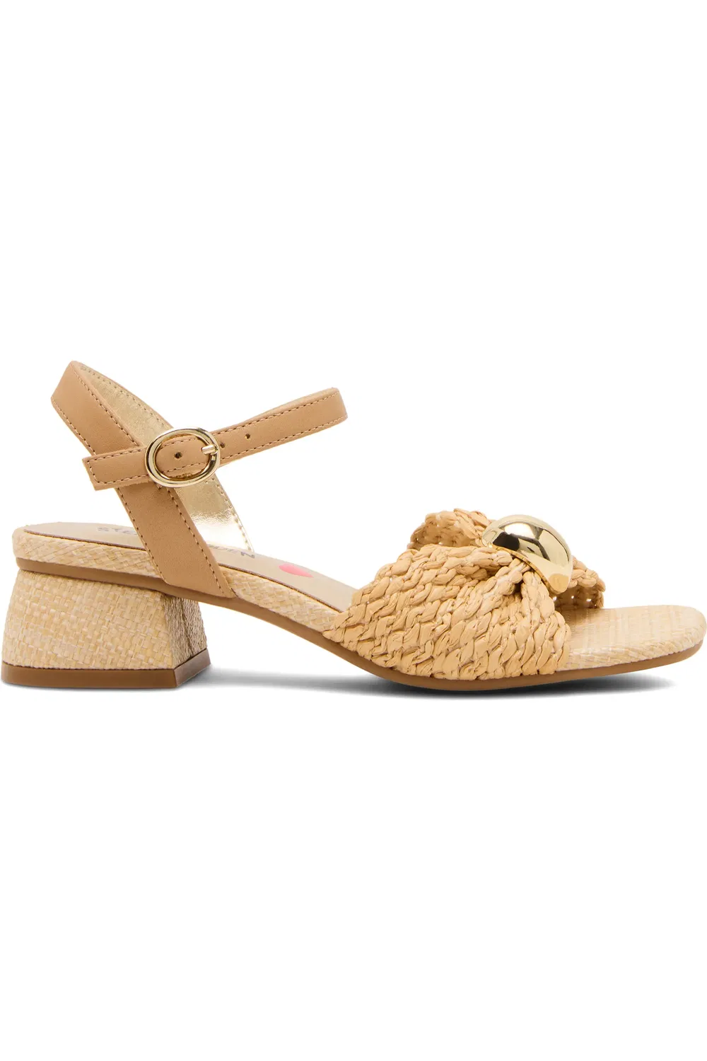 Детские сандалии с ремешком на щиколотке Jgolden Steve Madden, Natural Raffia — фото 2