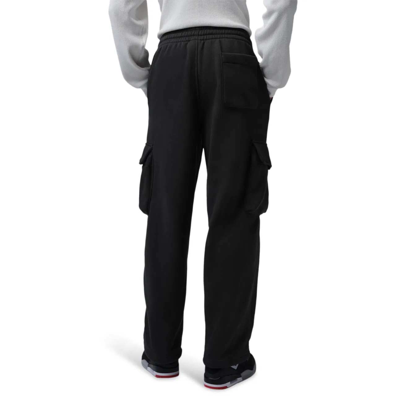 Мужские карго-брюки из флиса с принтом Jordan Brooklyn GFX Fleece Cargo Pant Jordan, Black — фото 2
