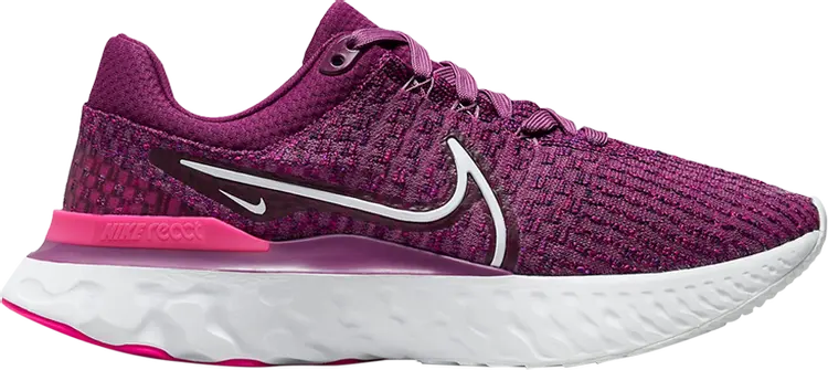 

Кроссовки Nike Wmns React Infinity Run Flyknit 3 'Light Bordeaux', фиолетовый