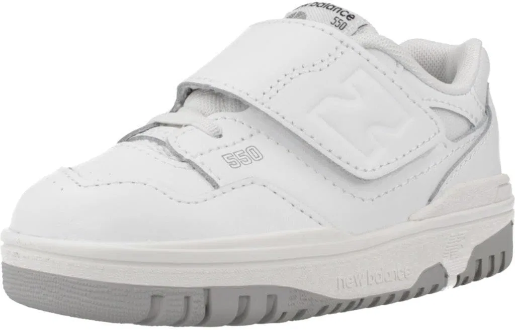 Детские кроссовки для мальчиков с бунге-шнуровкой New Balance 550, White