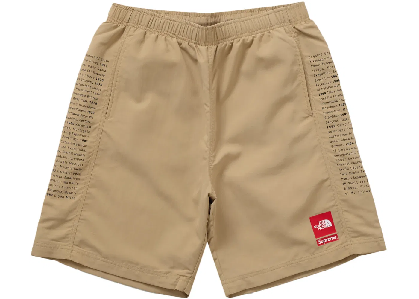 Мужские шорты с принтом Supreme The North Face Short, Khaki