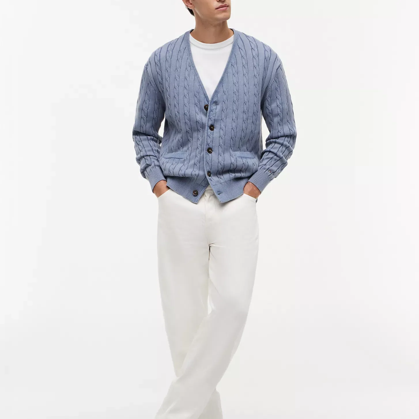 Мужской джемпер с V-образным вырезом Refreshing Blue Tommy Hilfiger, Refreshing Blue — фото 3