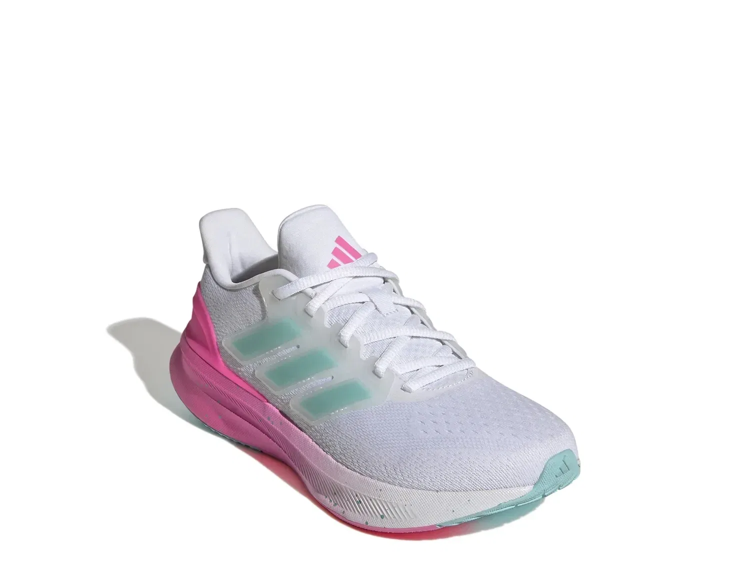 Кроссовки Ultrarun 5 для девочек, adidas, бело-розовые