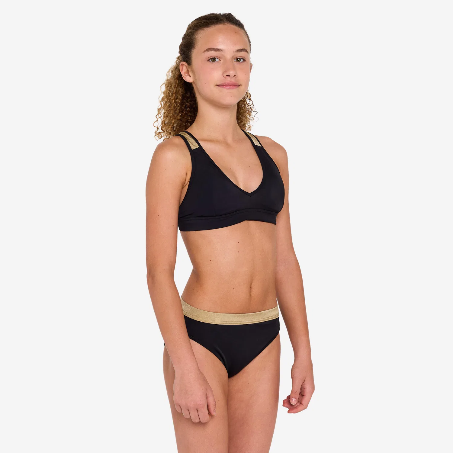 Детские плавки для девочек для серфинга Buddy Decathlon, Rauchschwarz — фото 2