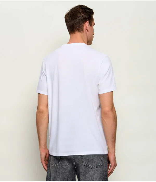 Мужская футболка хлопковая Regular Fit Calvin Klein, белый — фото 3