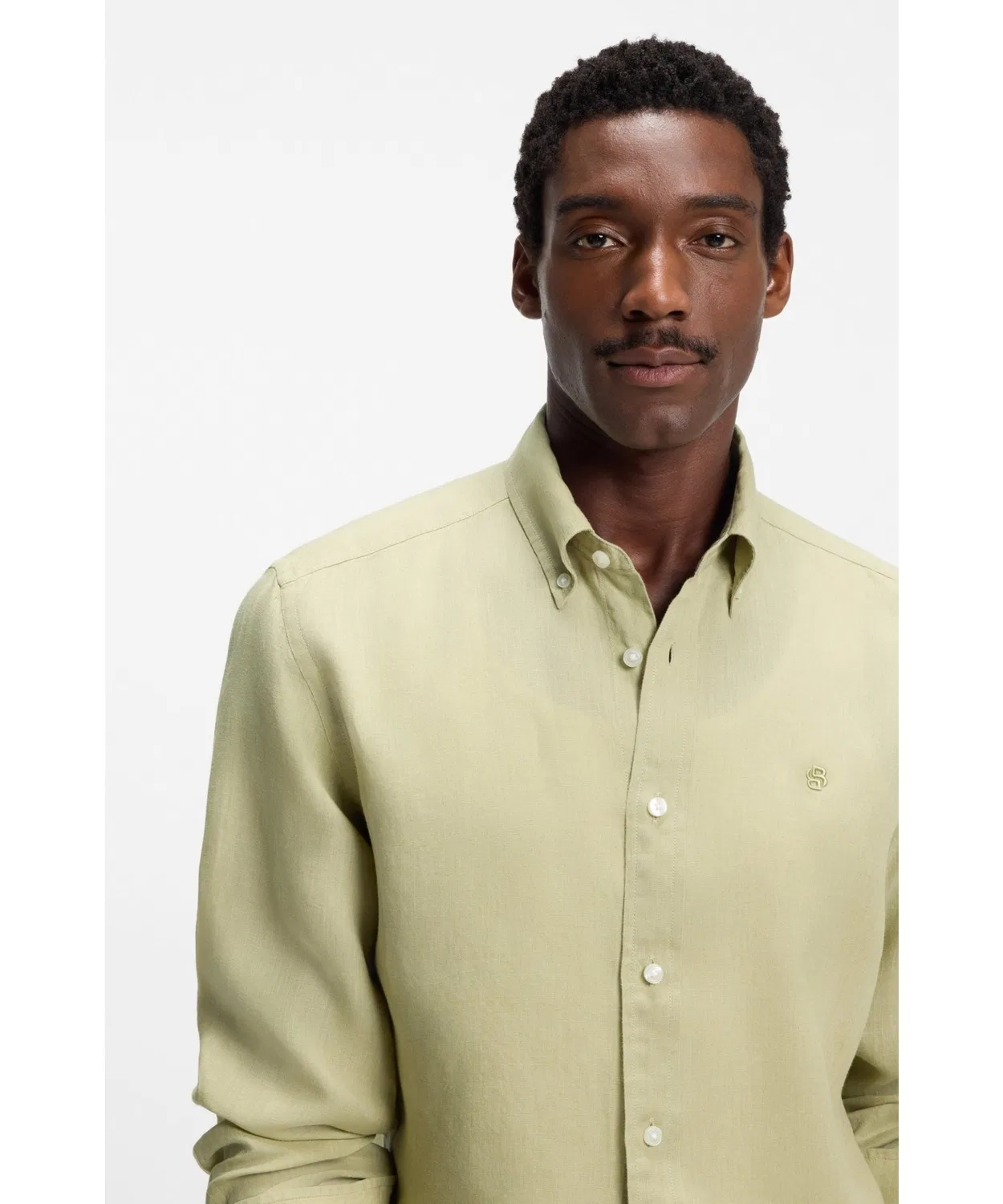 Мужская рубашка с длинным рукавомRegular Fit BOSS, Khaki — фото 2