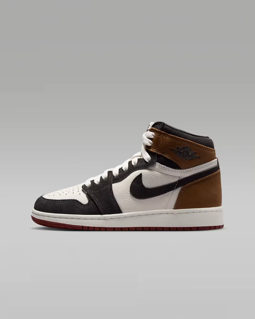 Кроссовки для детей постарше Air Jordan 1 High OG, Shadow Brown/Light British Tan/Light British Tan/Team Red