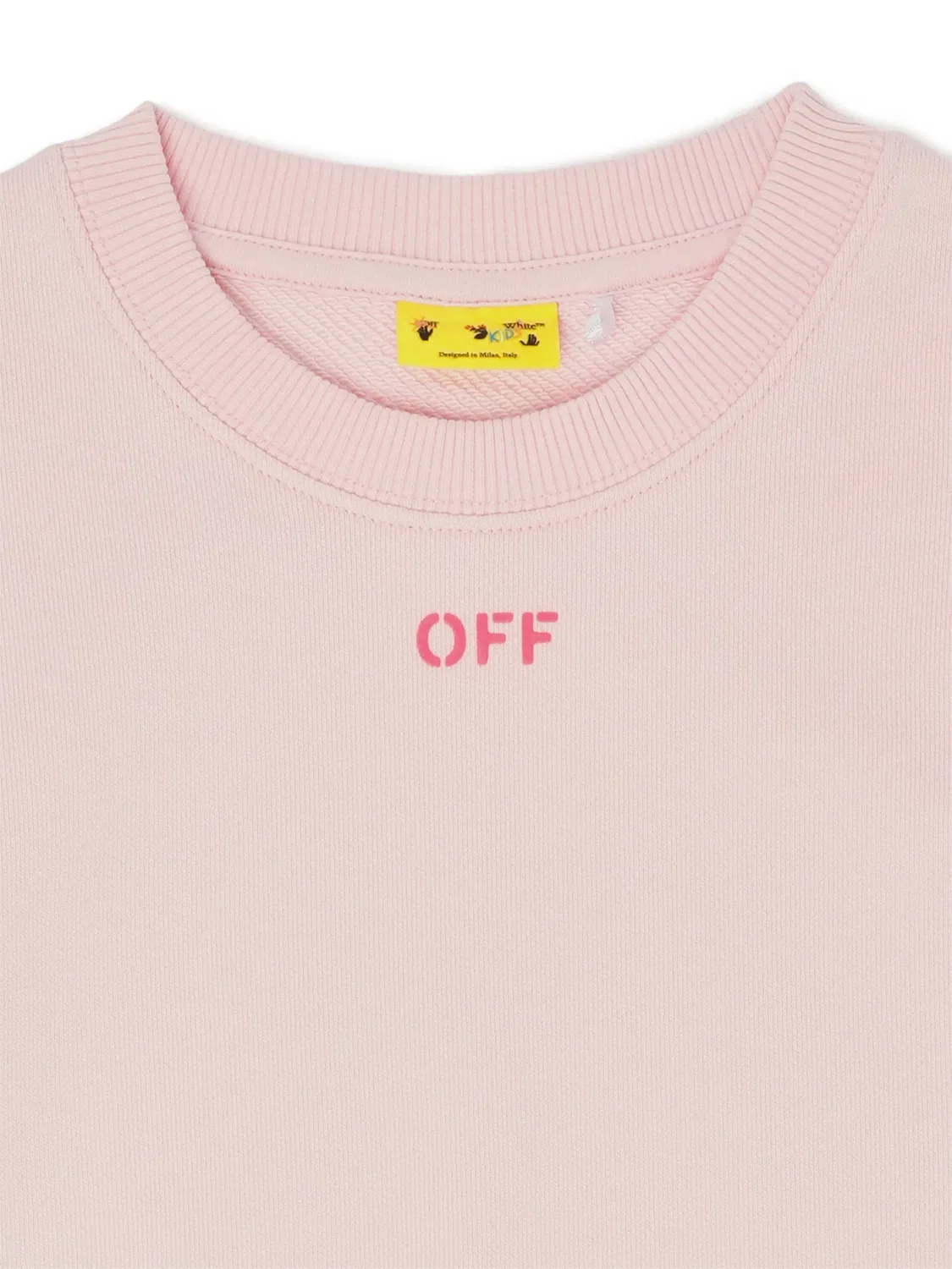 OFF-WHITE Свитшот с диагональным принтом, розовый — фото 3