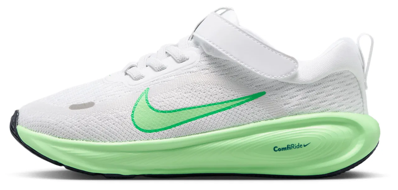 Кроссовки для мальчиков Stellar Ride Nike, цвет White/Photon Dust/Illusion Green — фото 2
