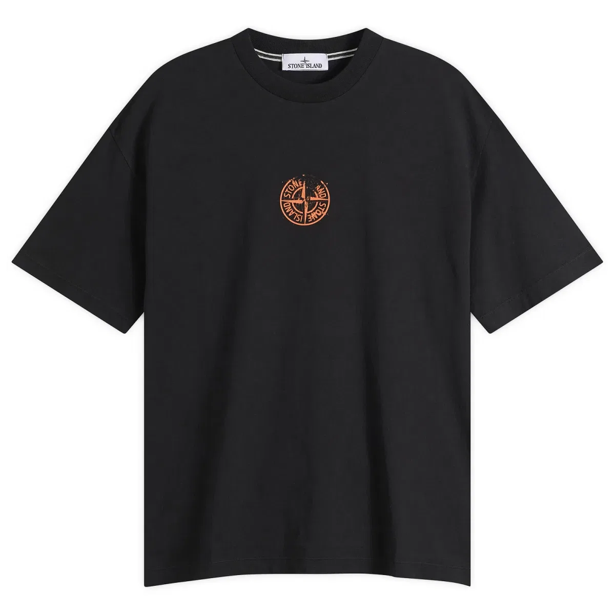 Футболка с вертикальным принтом Vertical Placement Stone Island, Black