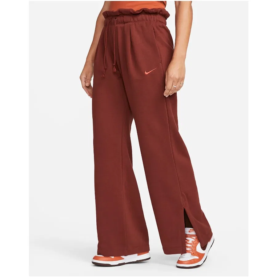 Женские спортивные штаны с высокой посадкой с открытым низом Nike Sportswear Everyday, Бордовый — фото 2