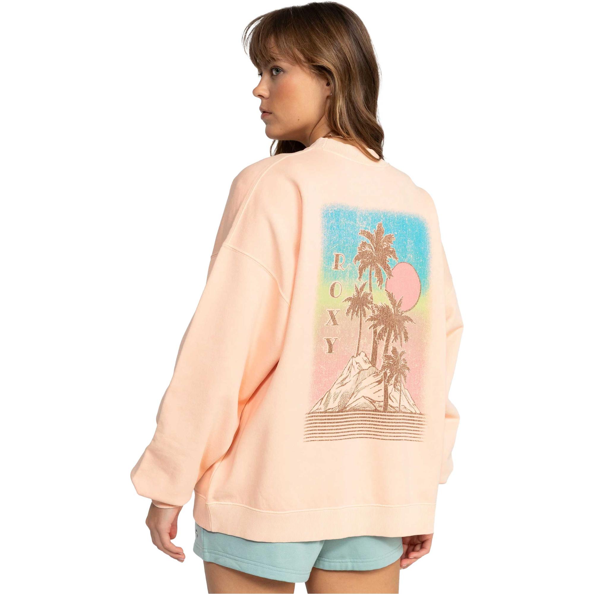 

Женская одежда: толстовка оверсайз с круглым вырезом ROXY, Peach Nougat