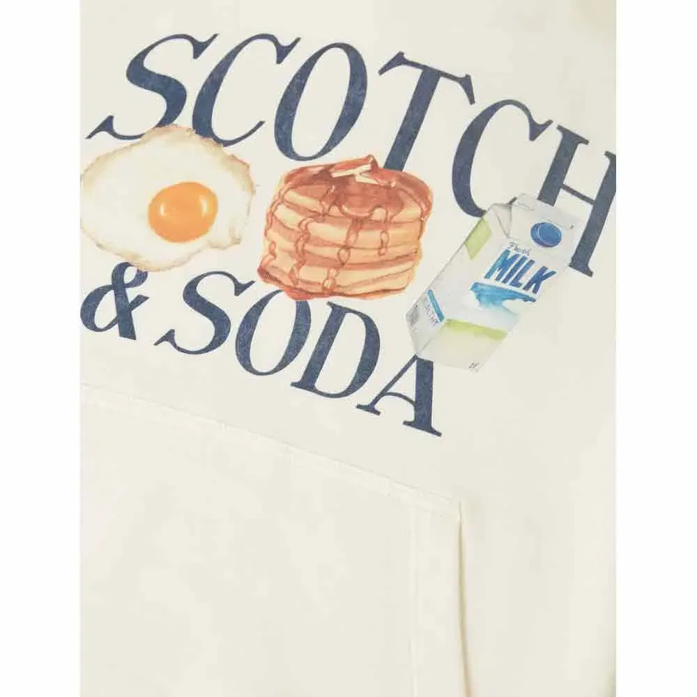 Детский свитшот для мальчиков с принтом Relaxed Fit hoodie Scotch & soda, Beige — фото 3