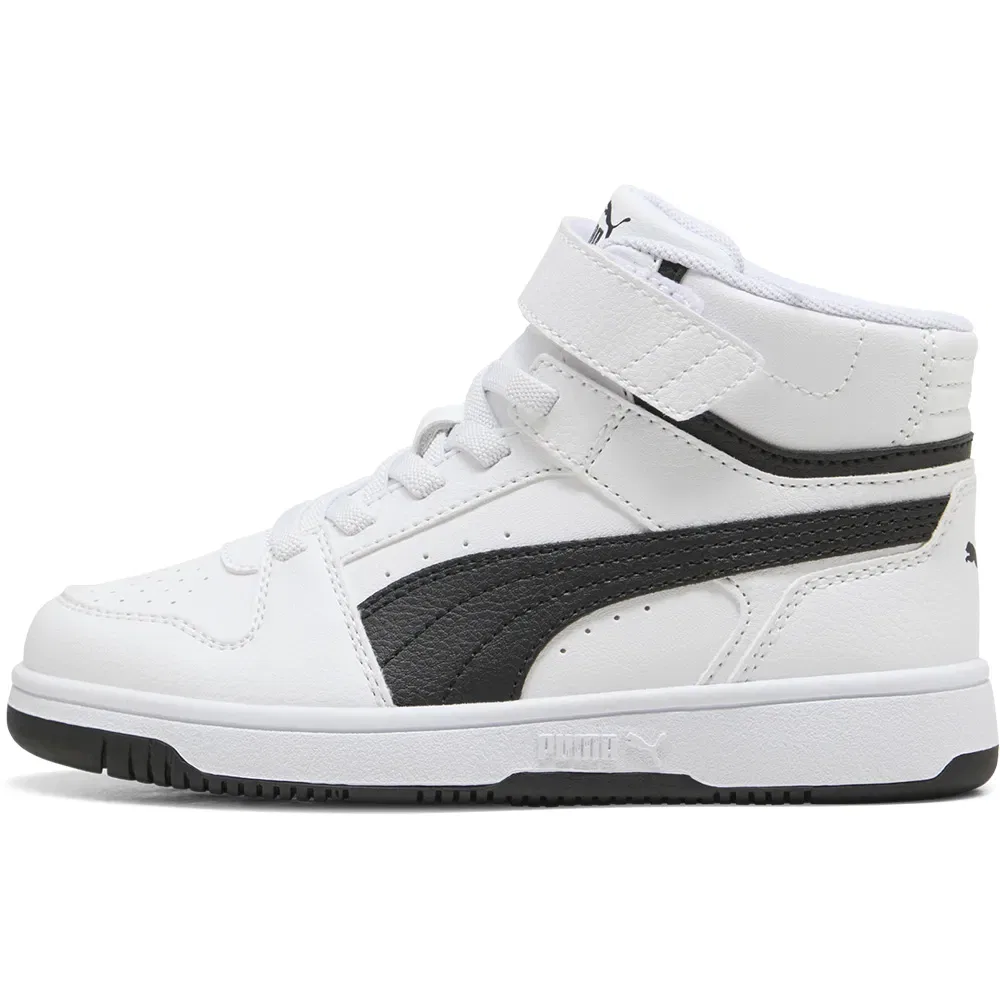 Детские кроссовки для девочек с высоким голенищем Puma Rebound Slam Mid AC+, White — фото 3