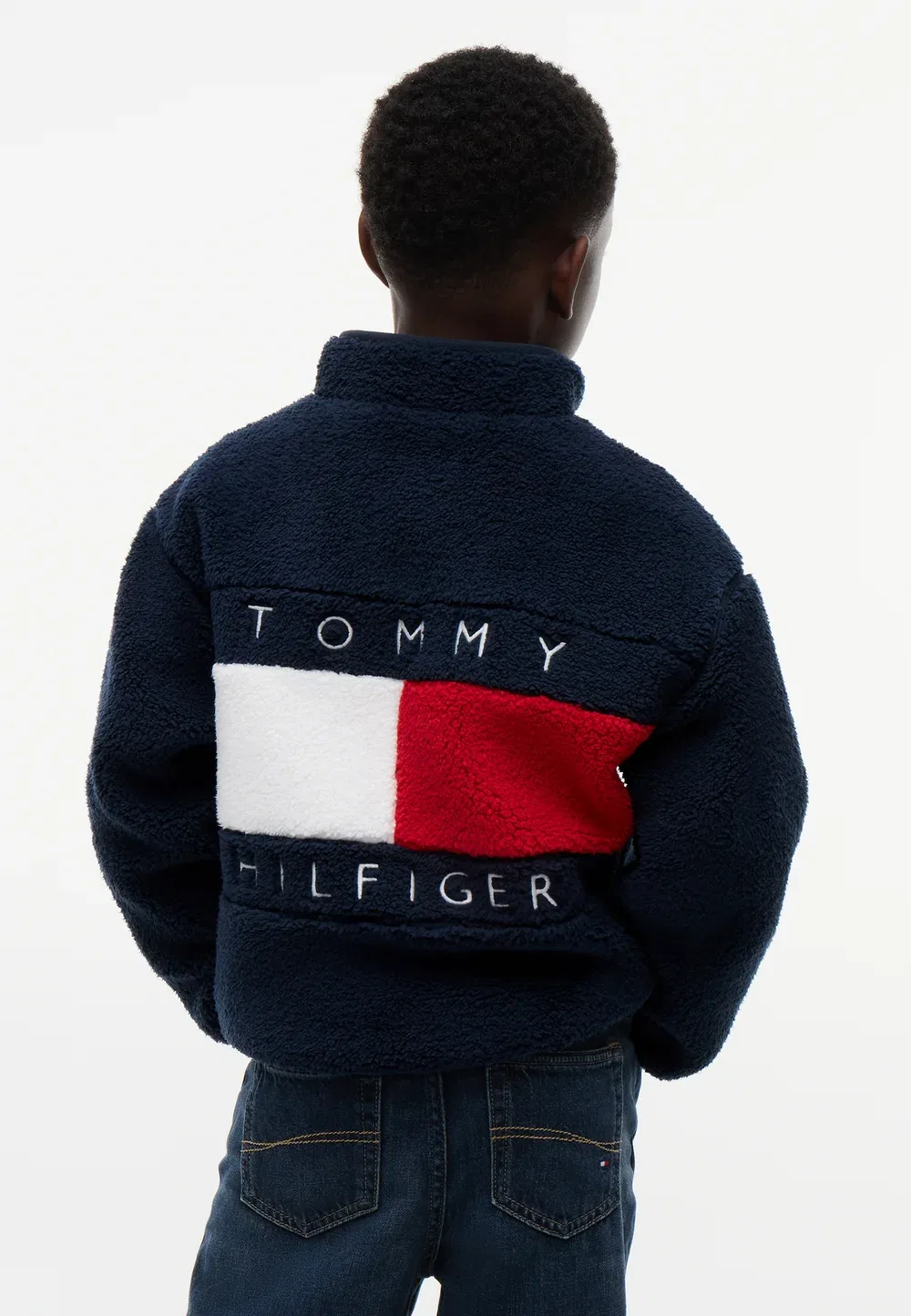 Флисовая куртка с флагом на молнии Tommy Hilfiger, Dark Blue