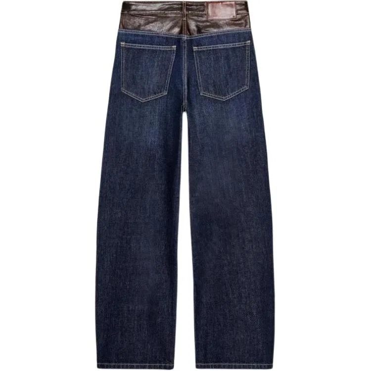 Женские джинсы с широкими штанинами Dark Indigo Cyan ZARA, Dark Indigo Cyan — фото 3