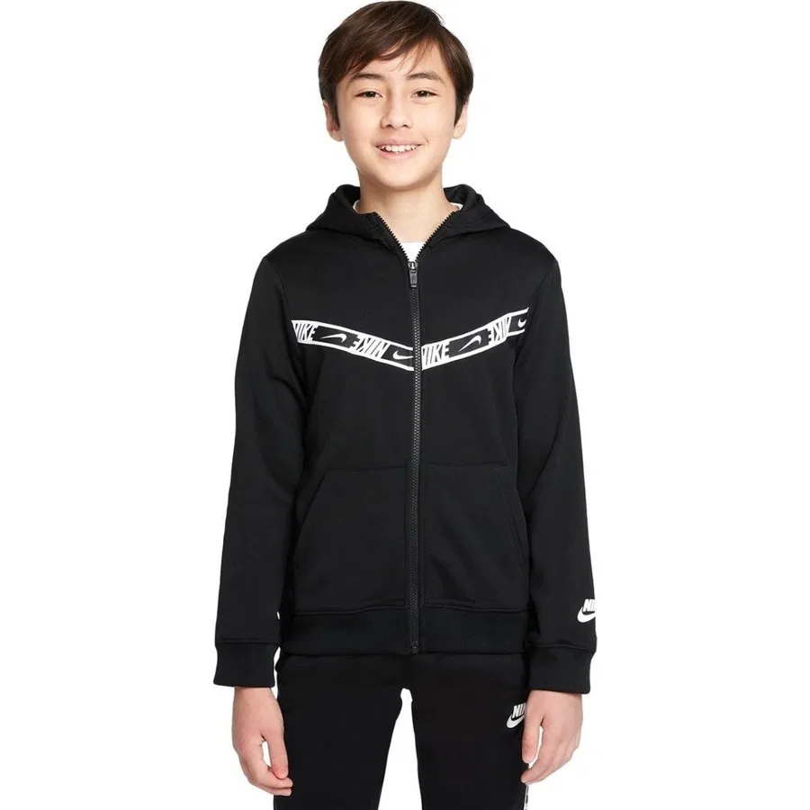 Детский худи Nike B Nsw Repeat Pk Fz Hoodie, Черный