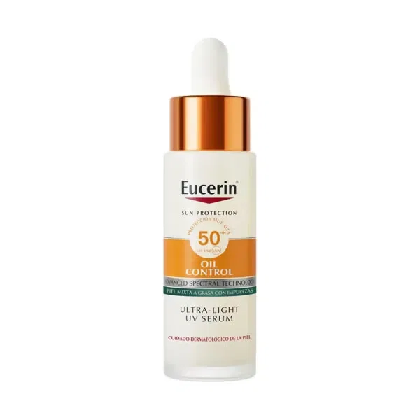 Солнцезащитный флюид-сыворотка для лица Eucerin Sun Face Oil Control Daily UV Serum SPF 50+ с матирующим эффектом, 30 мл