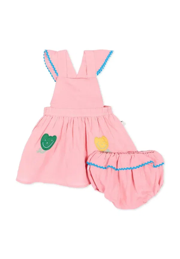 Платье с вышивкой Set day dress Stella Mccartney Kids, розовый — фото 4