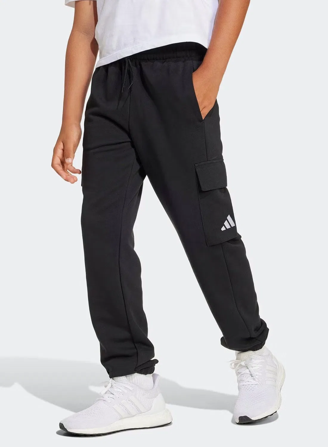 Штаны карго с карманами Essentials cargo joggers Adidas, черный — фото 3