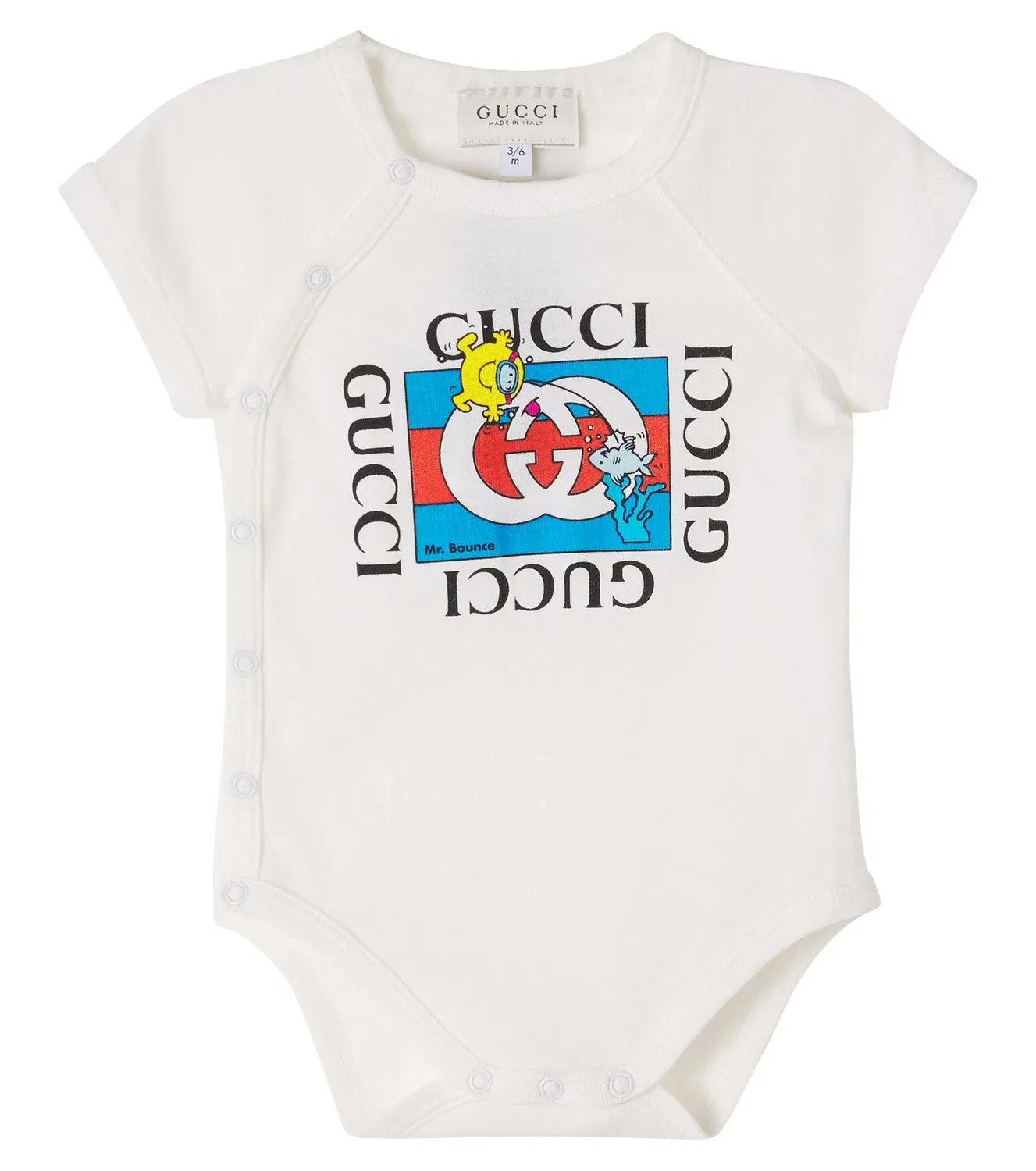 Боди хлопковое Gucci Kids, белый