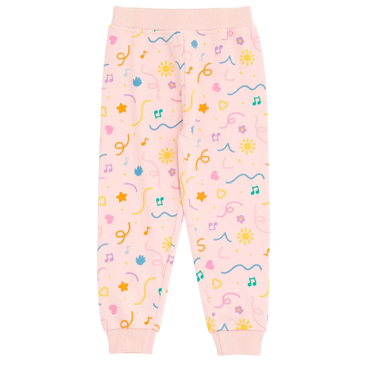 Детский комплект из свитшота и джоггеров с принтом Ms. Rachel Animals, Ms. Rachel, Baby Pink — фото 4
