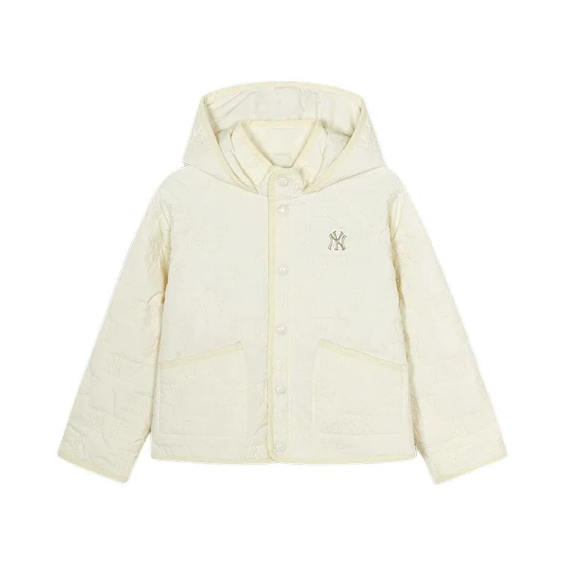 Детская стеганая куртка с капюшоном Hooded Non Detachable, MLB KIDS, Ivory 50IVS