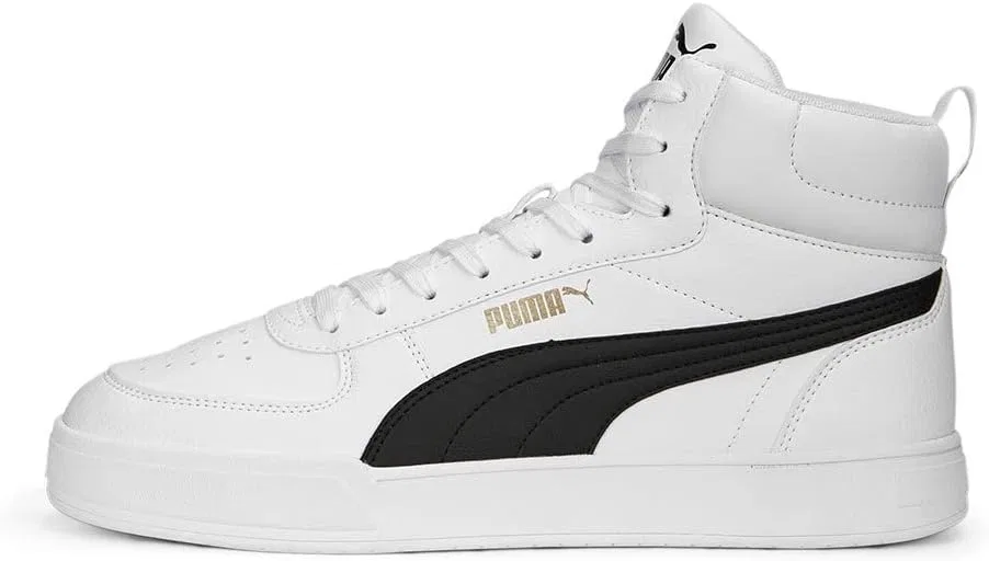Детские кроссовки Puma Caven 2.0 Mid Trainers, Puma White Puma Black Vapor Gray Puma Gold — фото 4