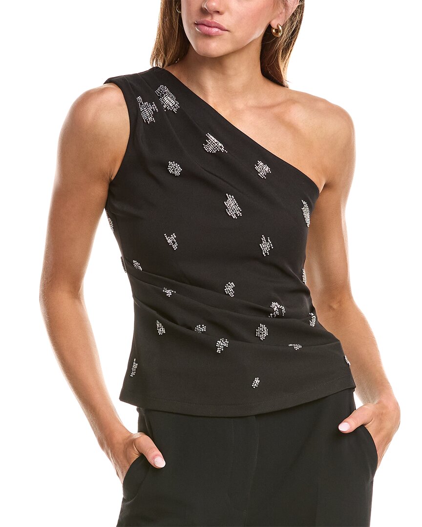 

Avantlook Блузка с бисером на одно плечо, черный