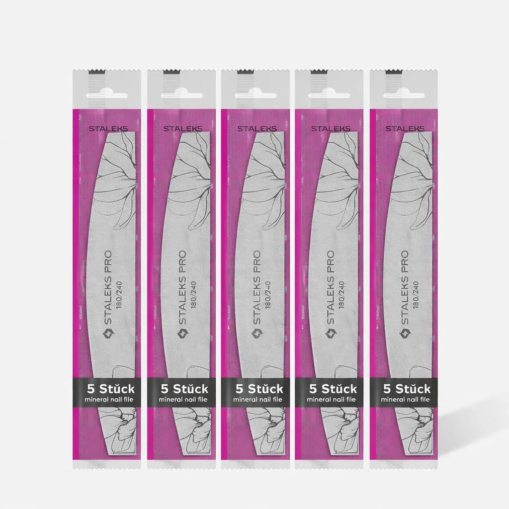 Прямая пилка для ногтей STALEKS PRO Expert 40, зернистость 100/180 и 180/240 Staleks Pro