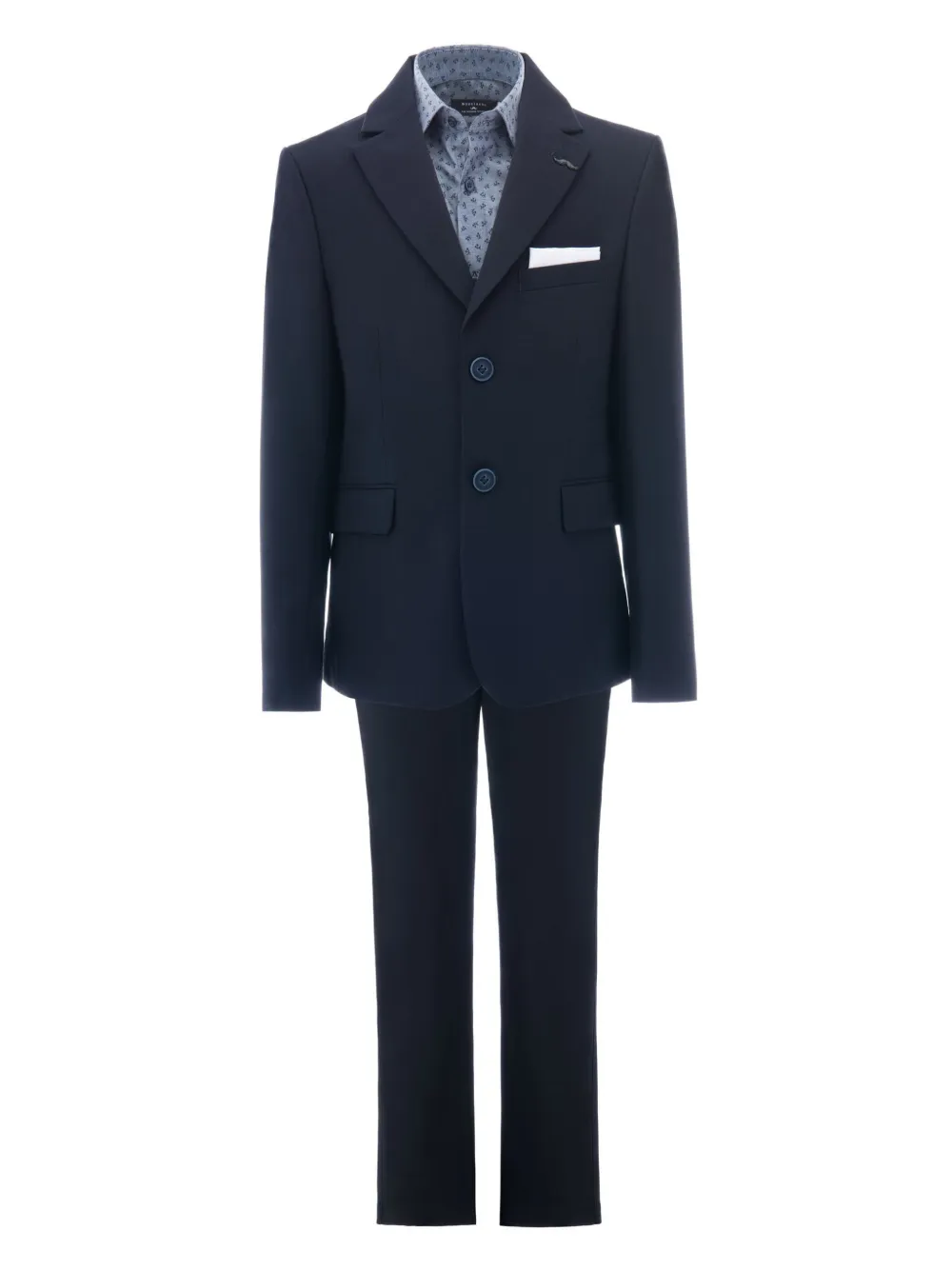 

Костюм Beckett с однобортным пиджаком Moustache, синий