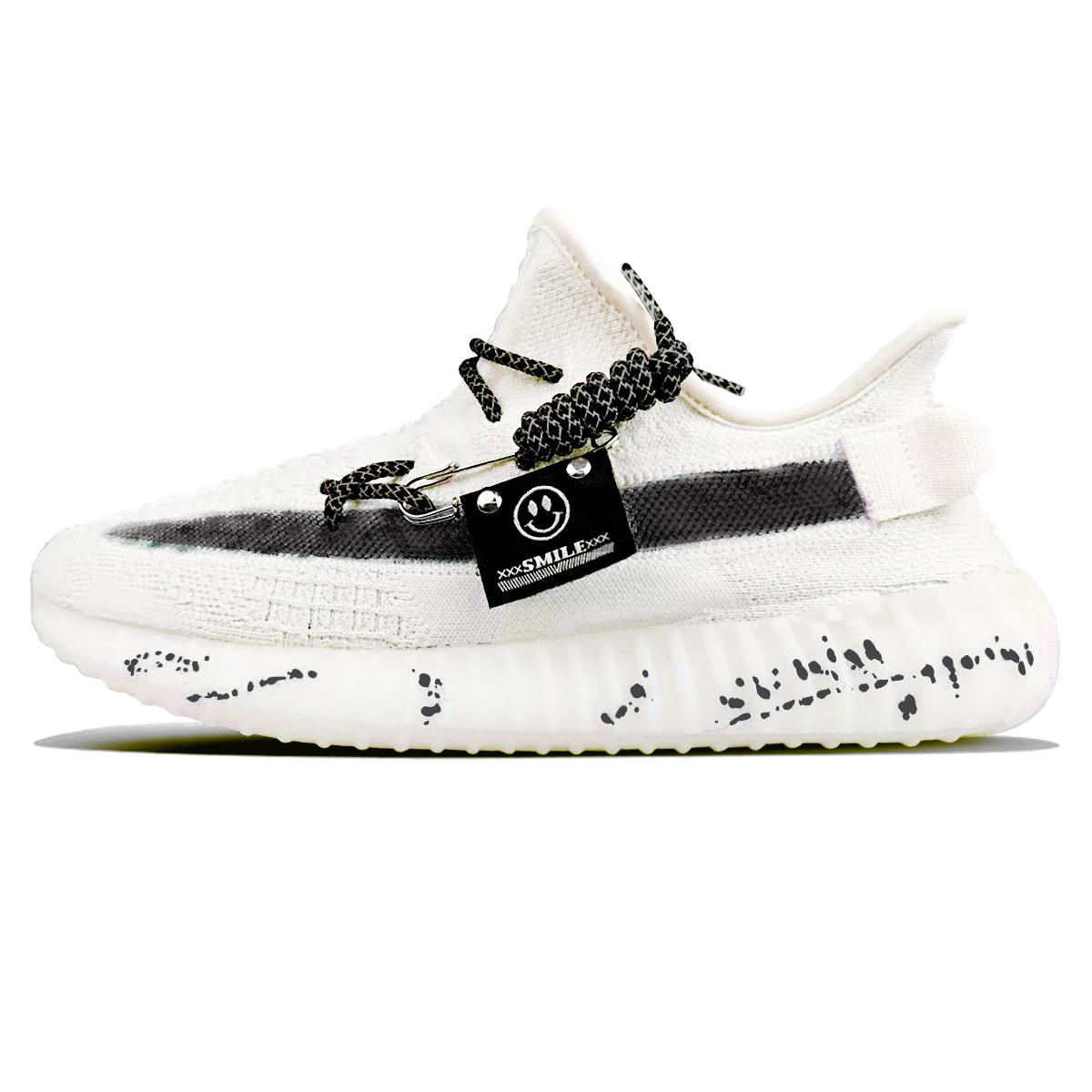 

Adidas Originals Изи Буст 350 В2 Лоу-топ Кэжуал Кроссовки Унисекс Белый Черный, цвет Black White