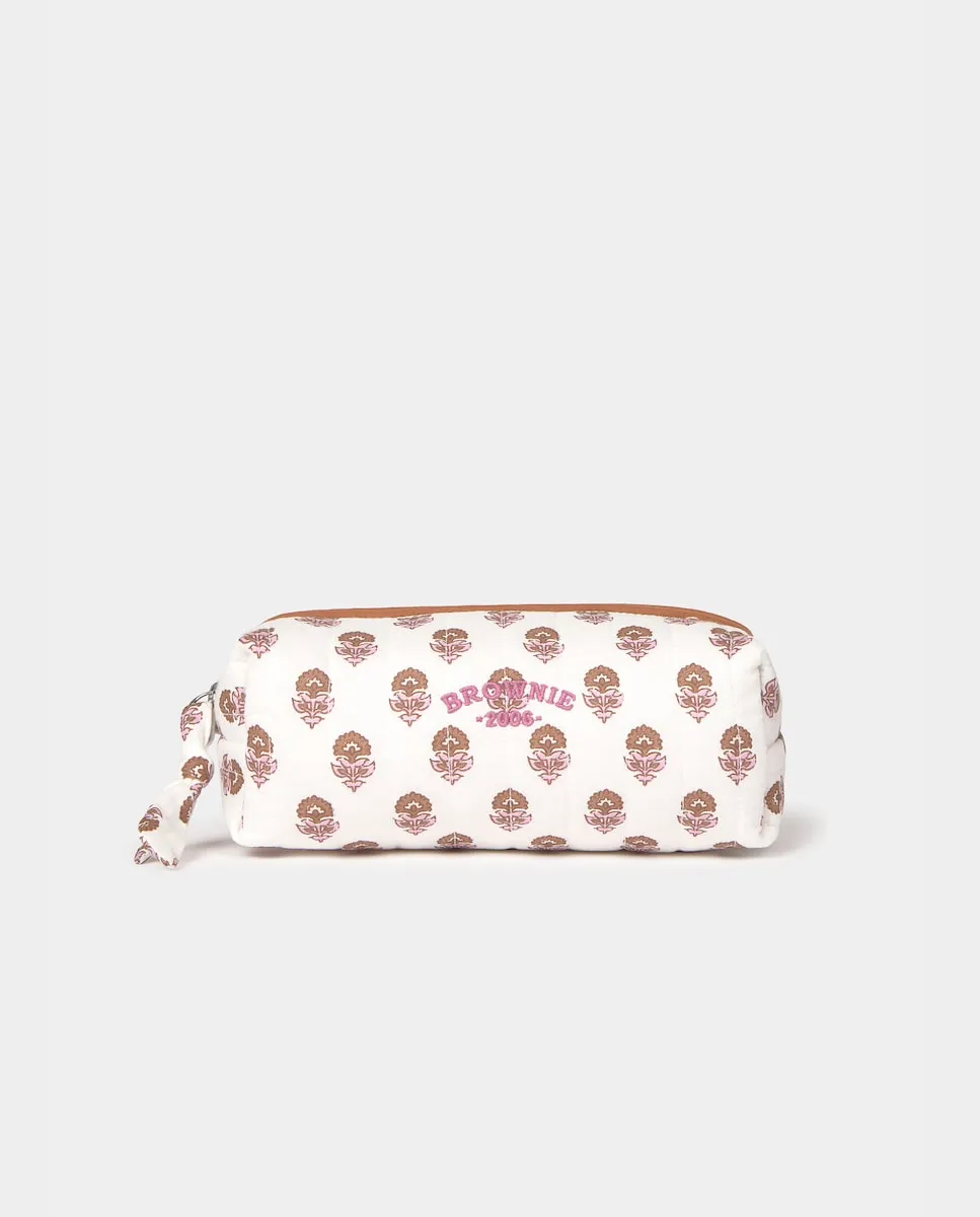 

Маленький женский косметичка с принтом Brownie, светло-бежевый
