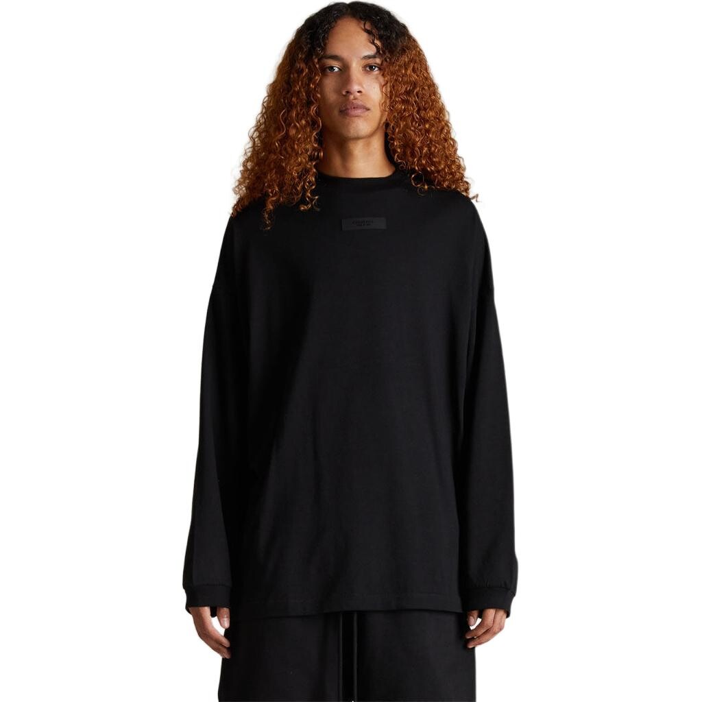 Хлопковая толстовка с логотипом Fear Of God Essentials, черный — фото 4