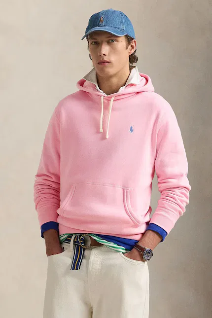 Худи хлопковая Polo Ralph Lauren, розовый