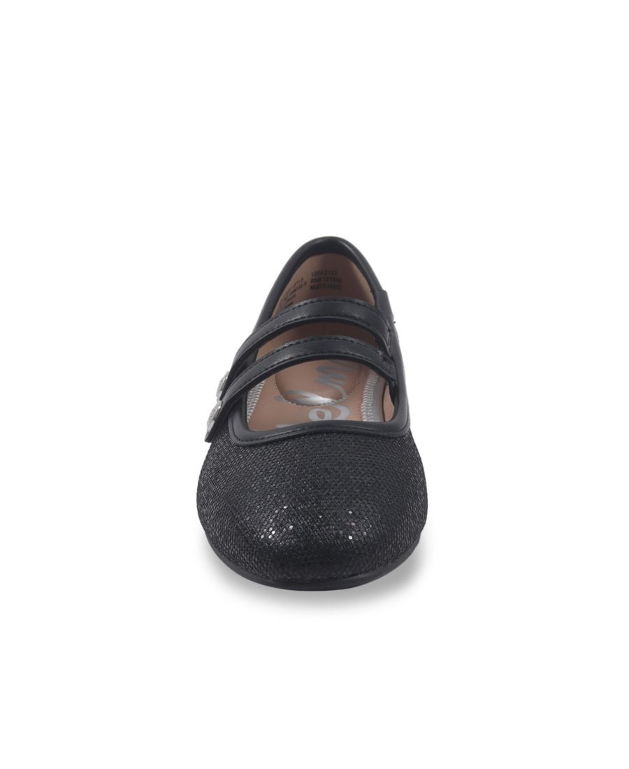 Балетки Мэри Джейн с двойным ремешком от Little and Big Girls Maeve Button Sam Edelman, Black — фото 3