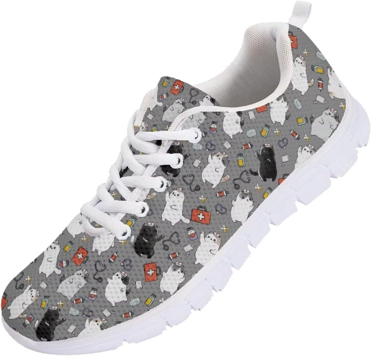 

Мужские кроссовки Funnydude Funny Print, легкие и дышащие, для бега, осенние повседневные туфли для путешествий, Cute Cat