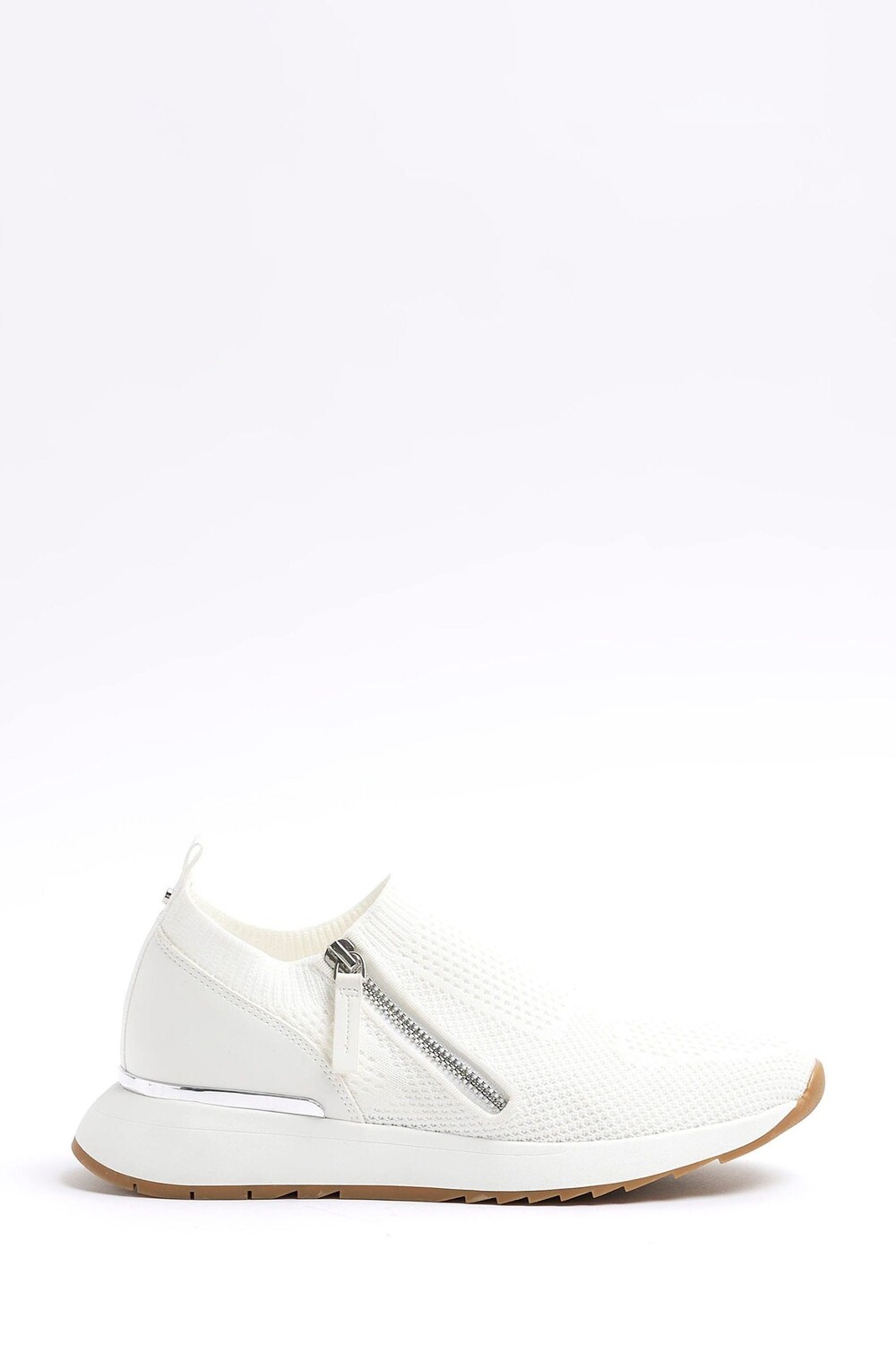 

Вязаные спортивные слипоны River Island, белый