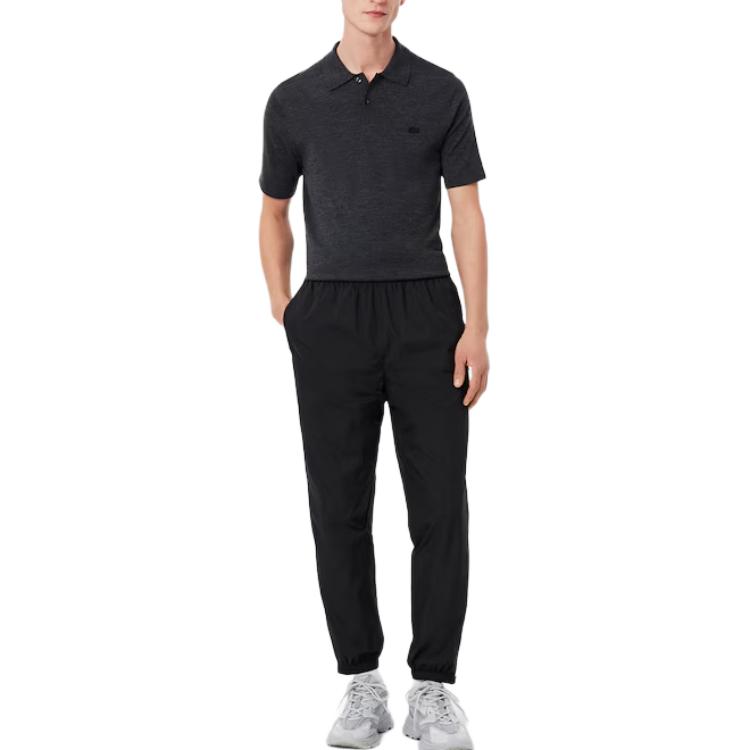Трикотажные спортивные штаны мужские LACOSTE, черный — фото 4