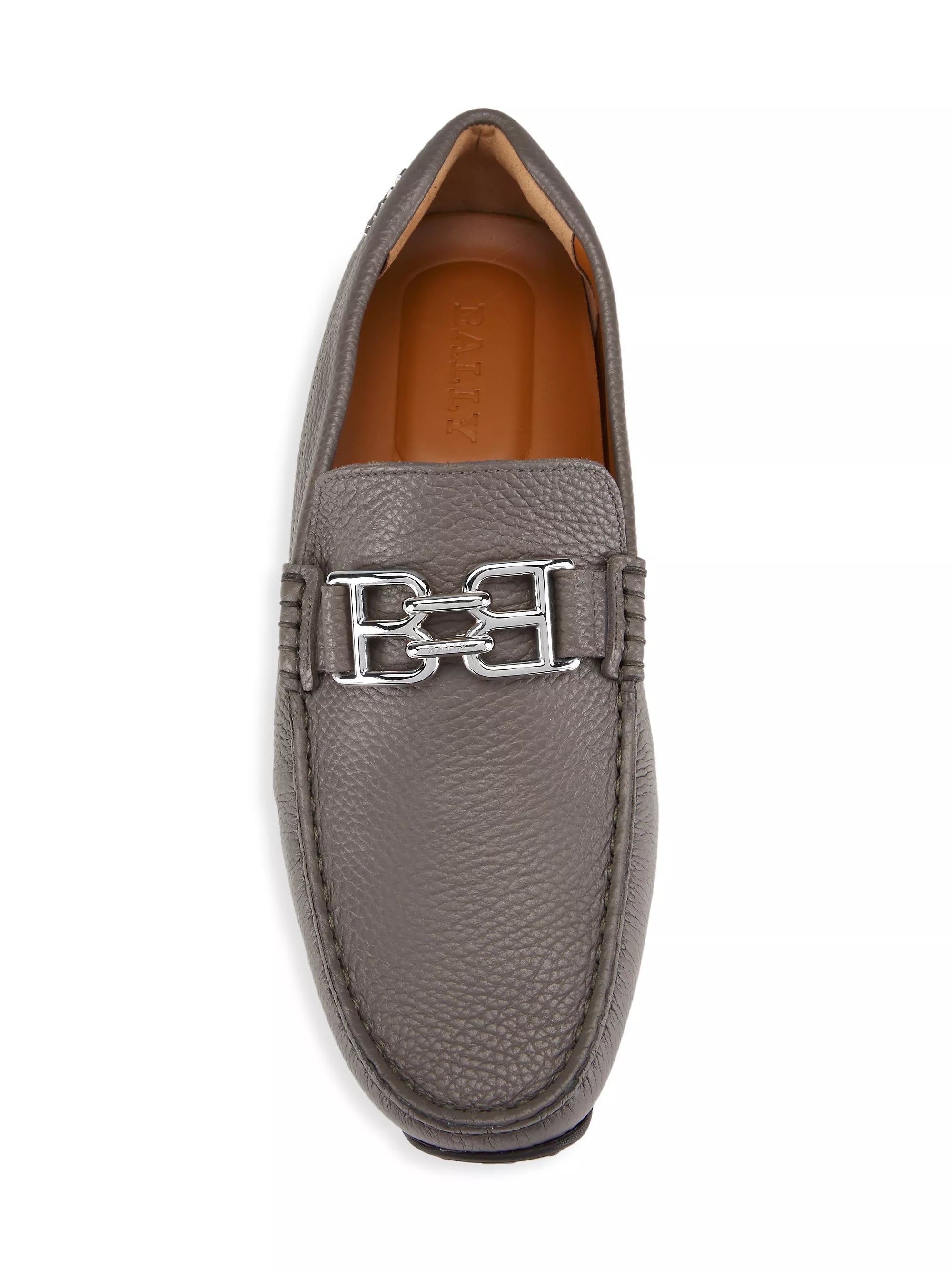 BALLY Parsal 6303266 мужские темно-минеральные кожаные лоферы, Mineral — фото 4