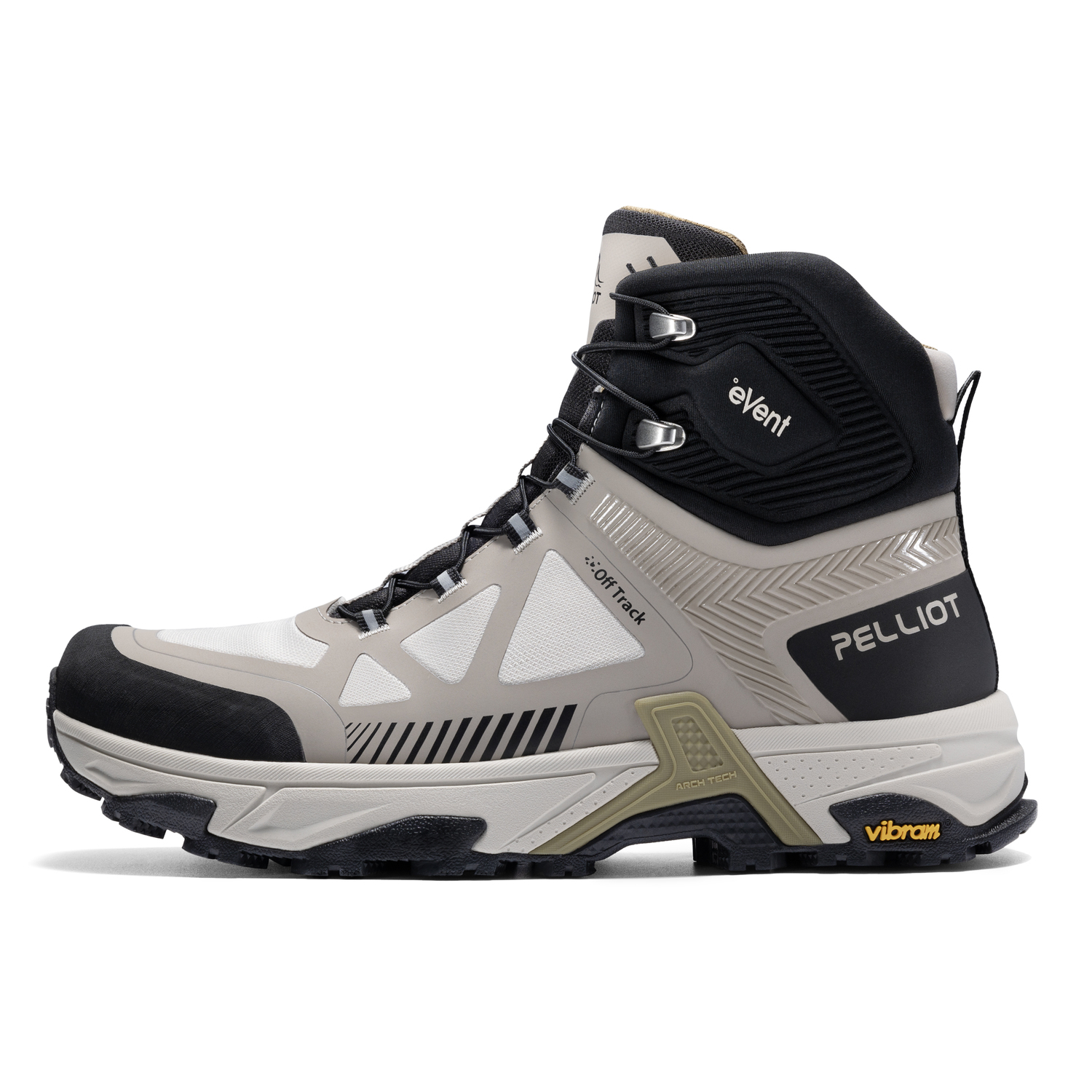 

Кроссовки для походов MT Master Cushioning, Slip Resistant, Abrasion Resistant, Waterproof High top мужские PELLIOT, dusty серый+standard черный
