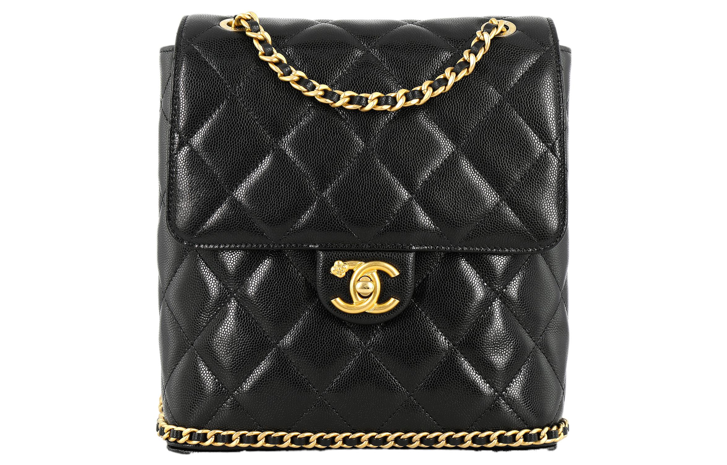 

CHANEL Женский рюкзак из телячьей кожи черный