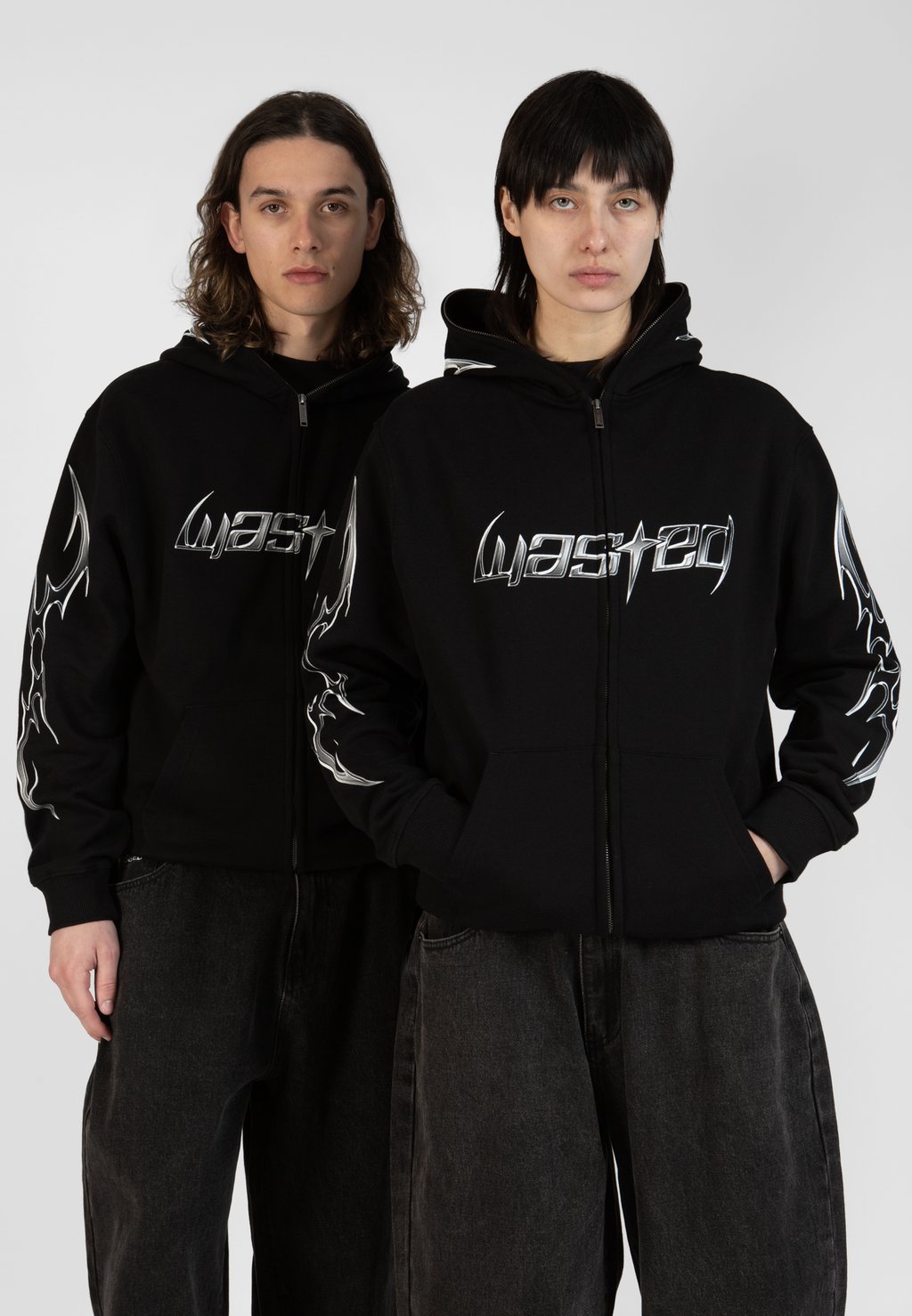 

Толстовка на молнии METAL BLADE HOODIE FULL ZIP UNISEX Wasted Paris, черный