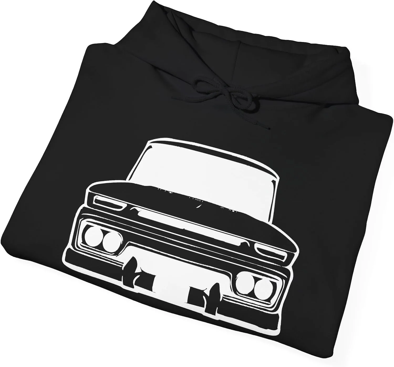 Футболка с капюшоном 1960-66 Garage Shirt Classic Lowered Pickup Truck C10 C20 Cheyenne T Shirt Hoodie Unisex Heavy Blend Hooded Thickest GENERIC, черный — фото 4