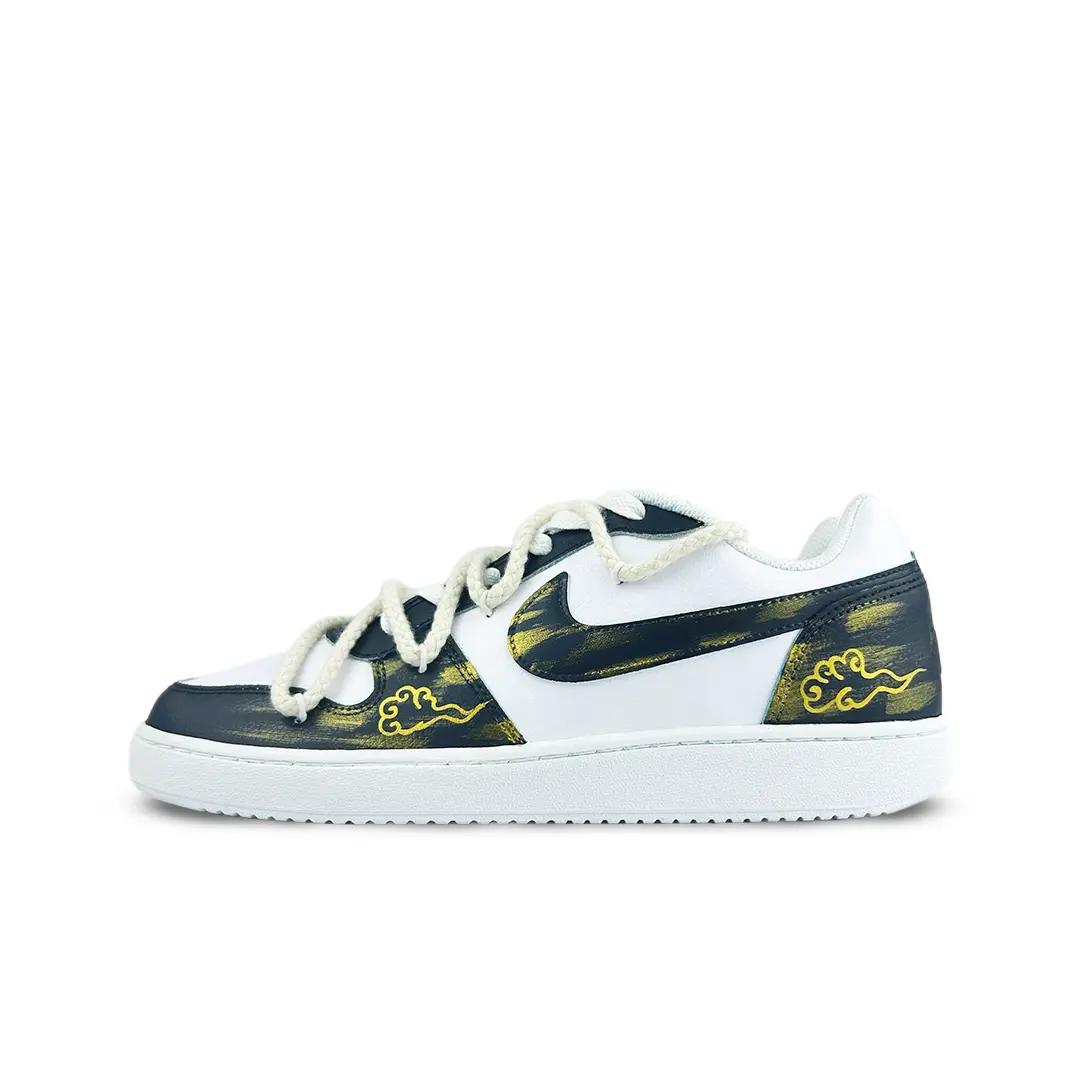 

Nike Кроссовки для скейтбординга EBERNON Auscious Clouds Treading On The Moon, износостойкие, низкие, мужские, черно-белые